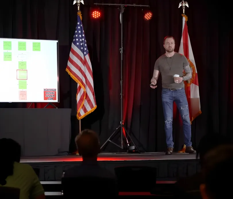 John Anthony Lifestyle speaking at a dating seminar