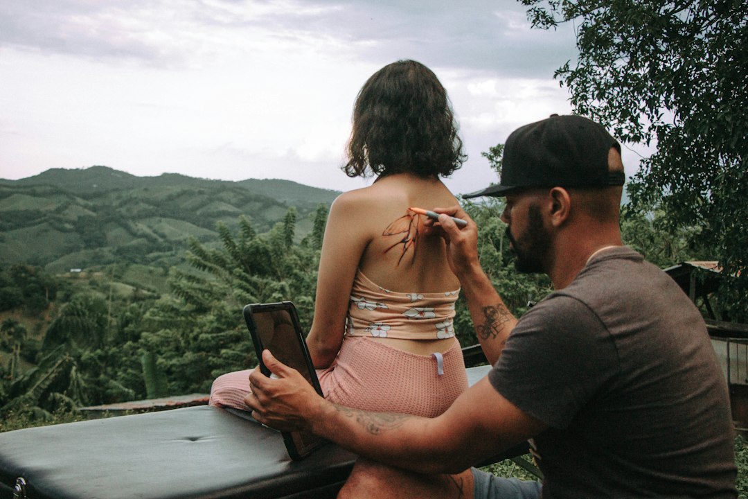 A couple spending time together while traveling