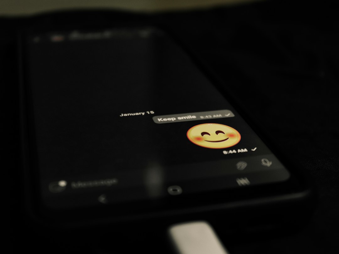 Dating app messaging on a smartphone