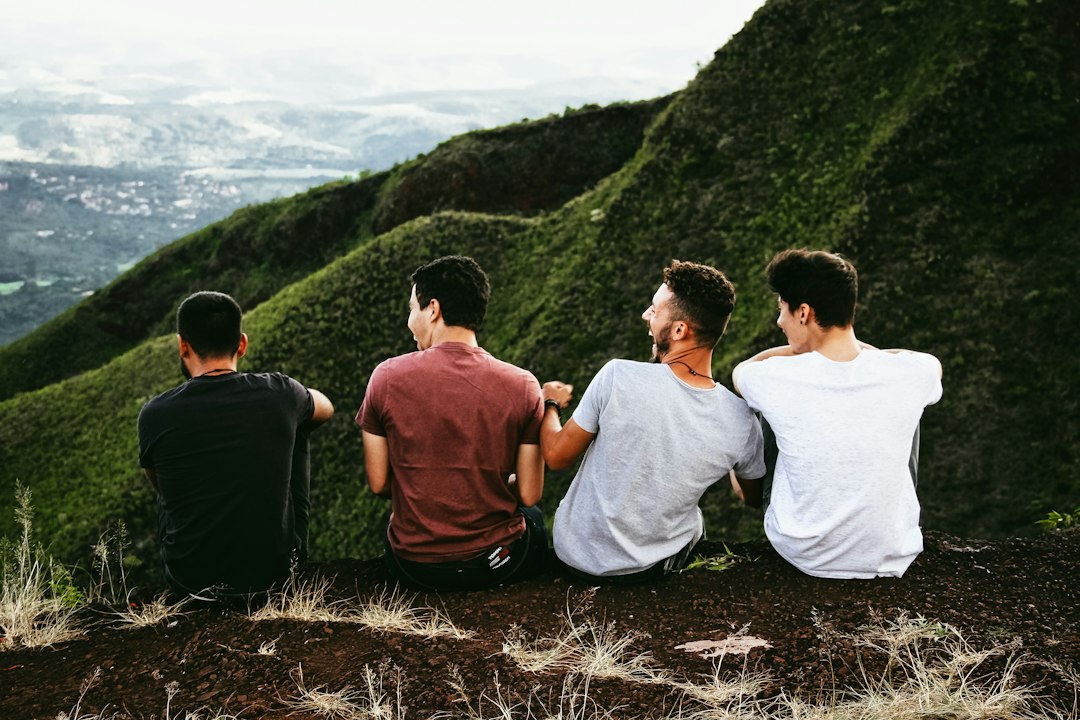 Male friends spending time together socially