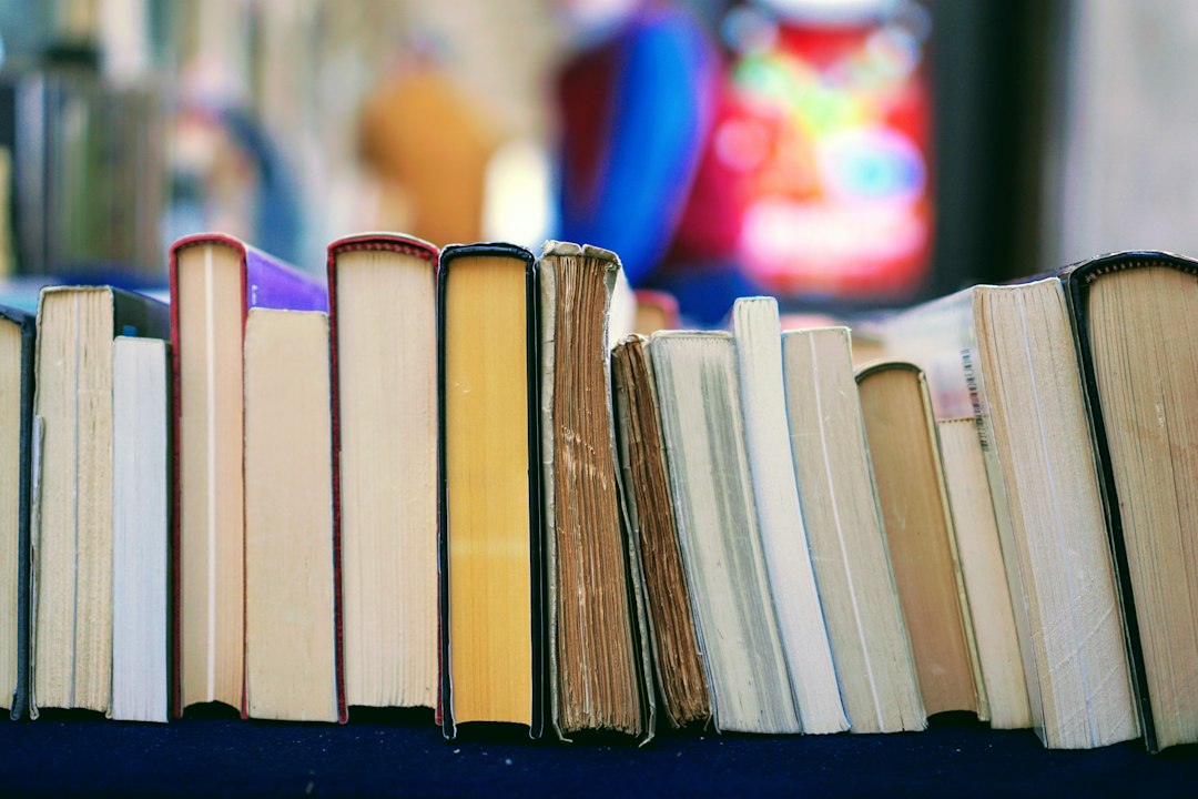 Shelves of books in a library