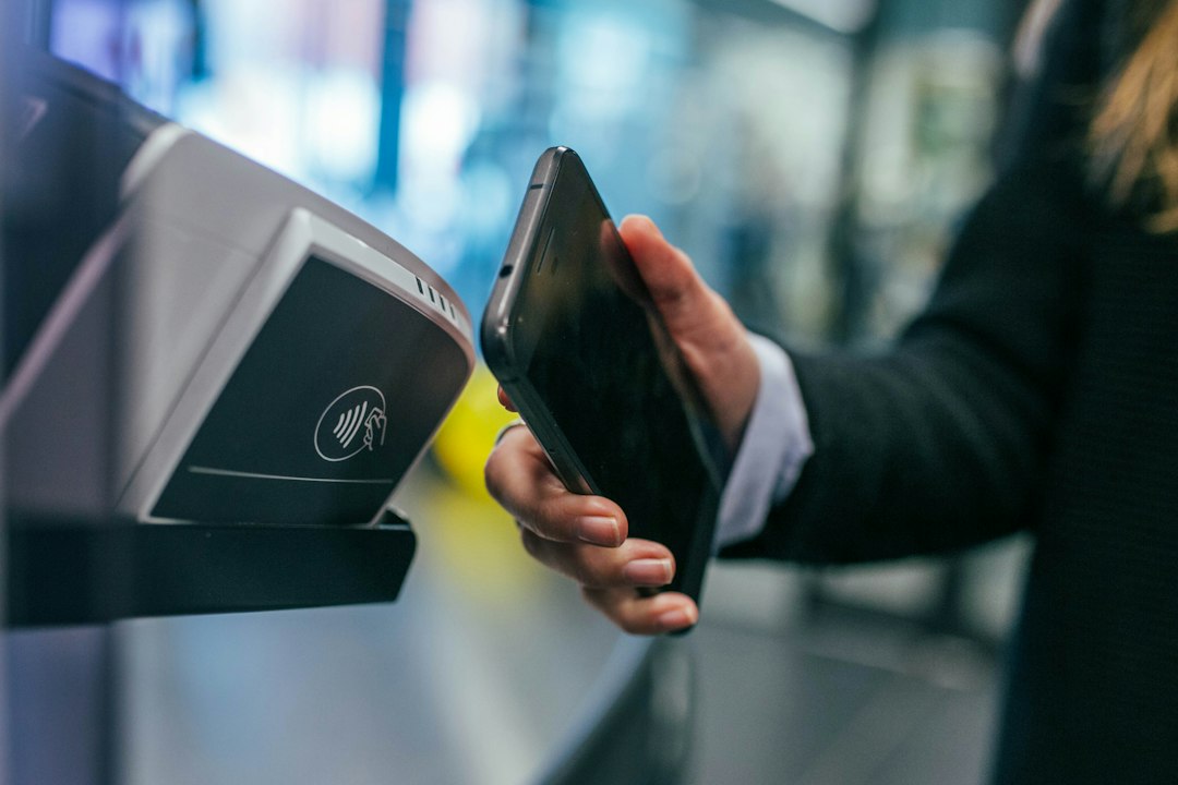 A smartphone being used for a digital payment